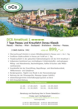 Passau und Kreuzfahrt Donau-Klassik AM1 1407