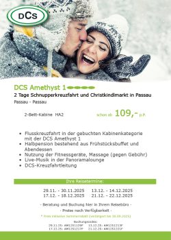 Schnupperkreuzfahrt und Christkindlmarkt in Passau AM1 1607